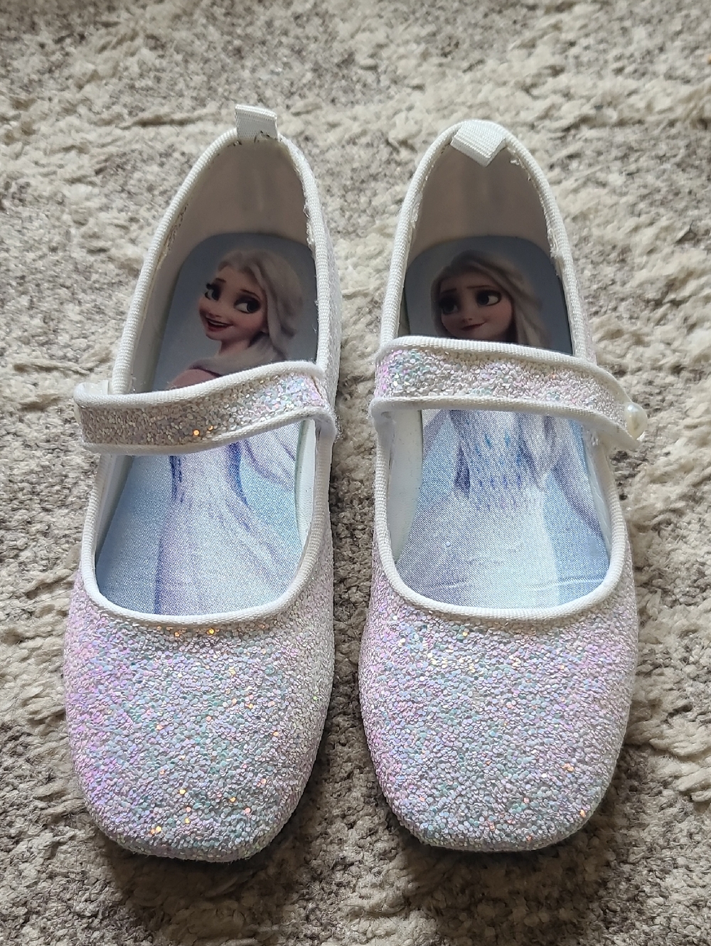 2 for $35 - H&M Disney Girls size 10 Frozen Elsa Glitter Shoes - 1 Pair